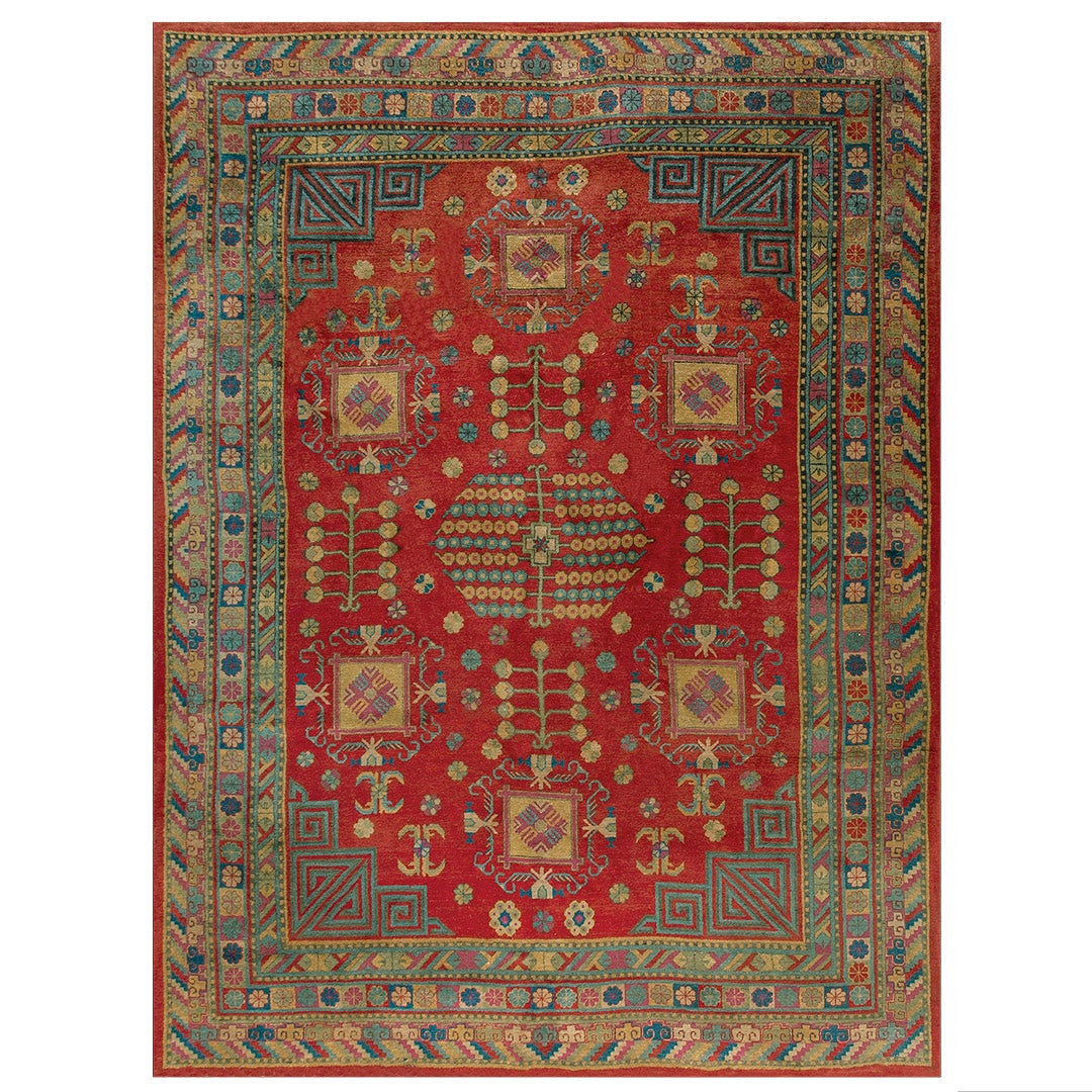 Early 20th Century Central Asian Chinese Khotan Carpet (8'7" x 11'8"-262 x 356) For Sale