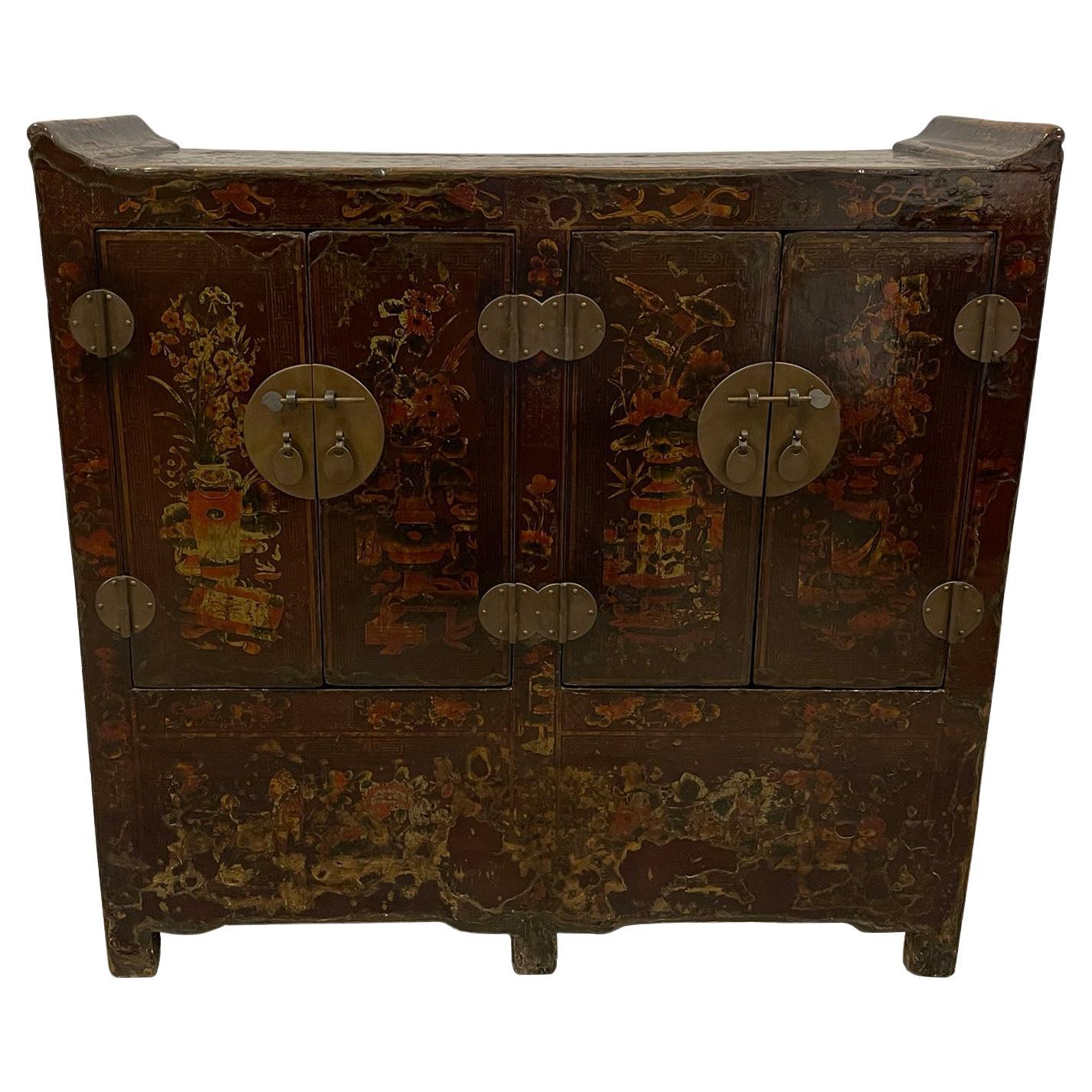 Antique Chinese Pine Sideboard / Buffet at 1stDibs