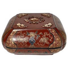 Antique Chinese Lacquer Table Box 1920's