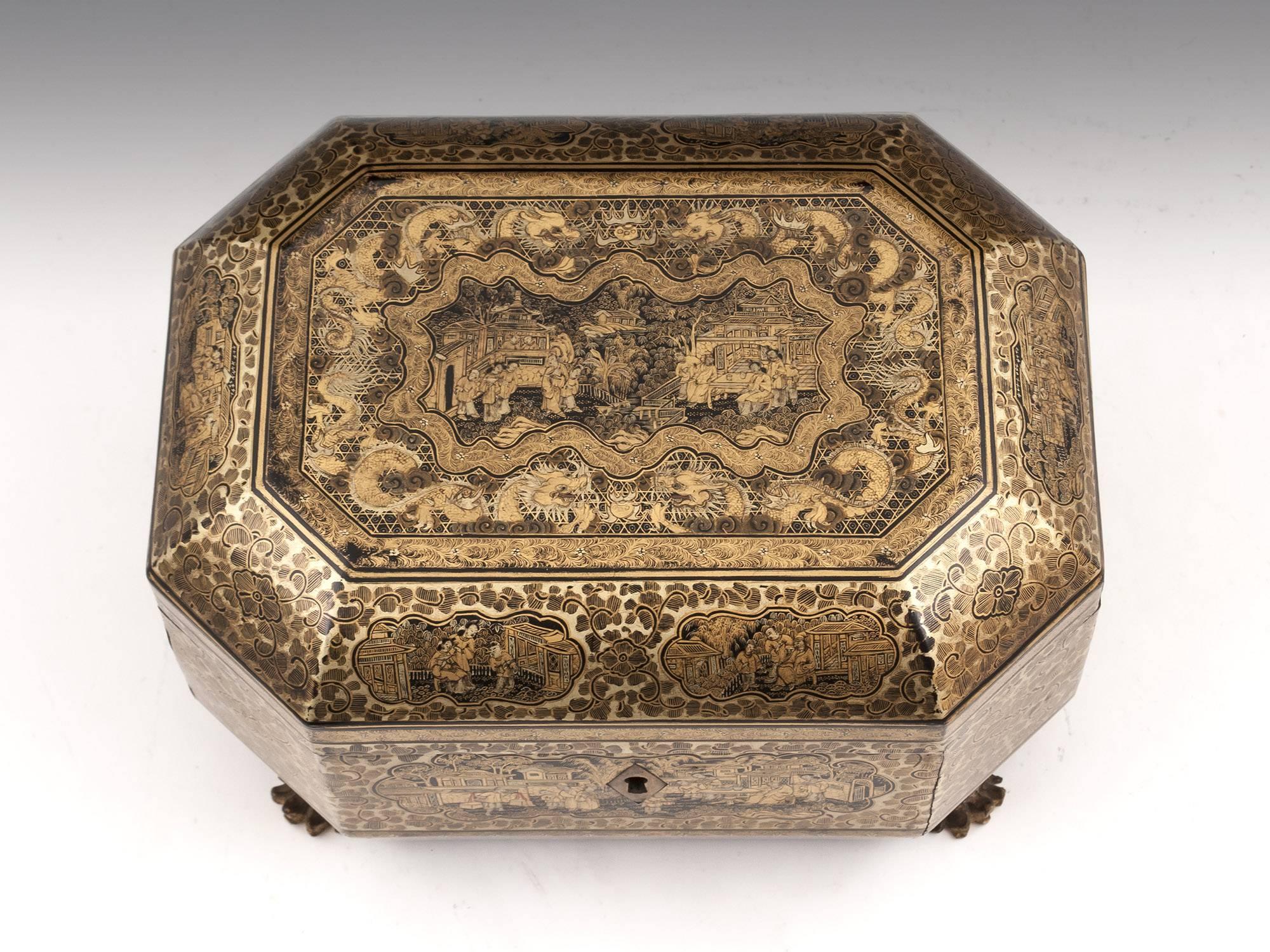 antique chinese tea box