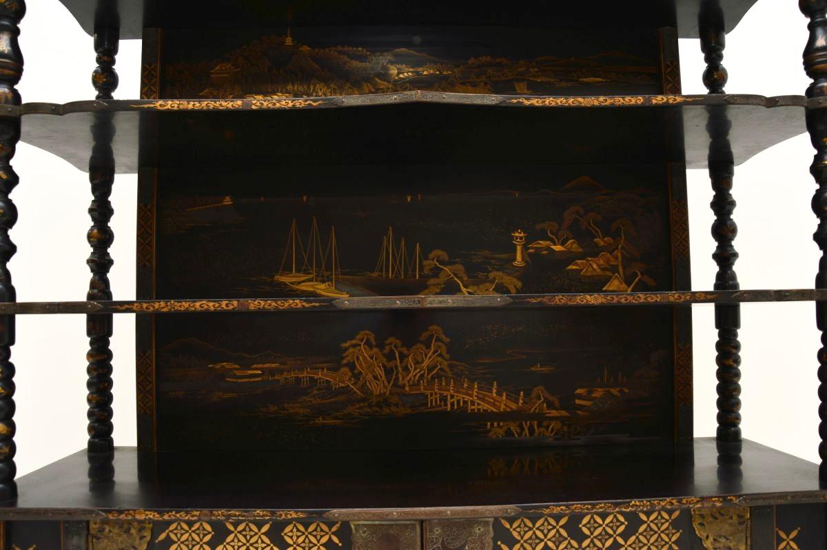 Ancienne armoire chinoise laquée 9