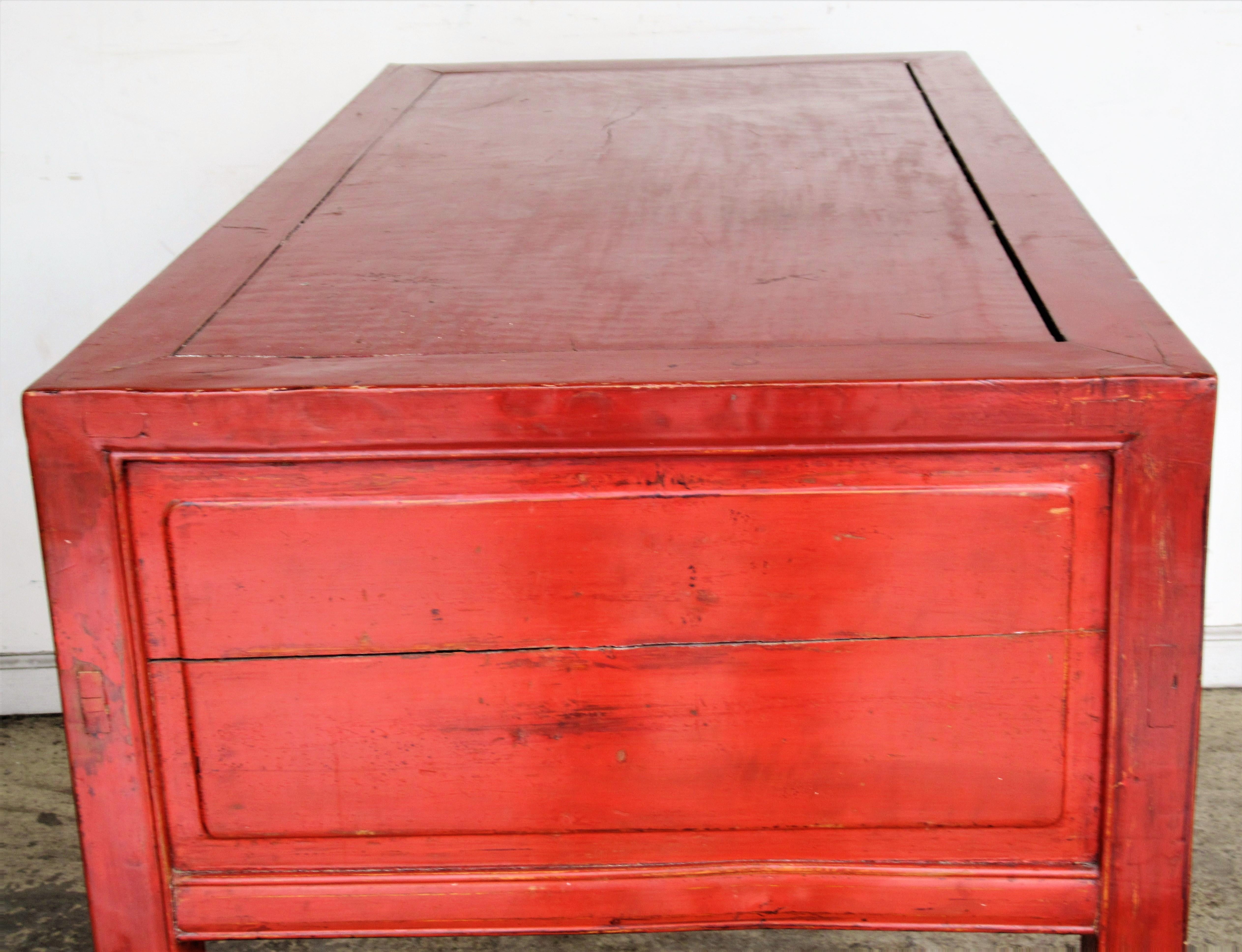 Antique Chinese Lacquered Console Table For Sale 3
