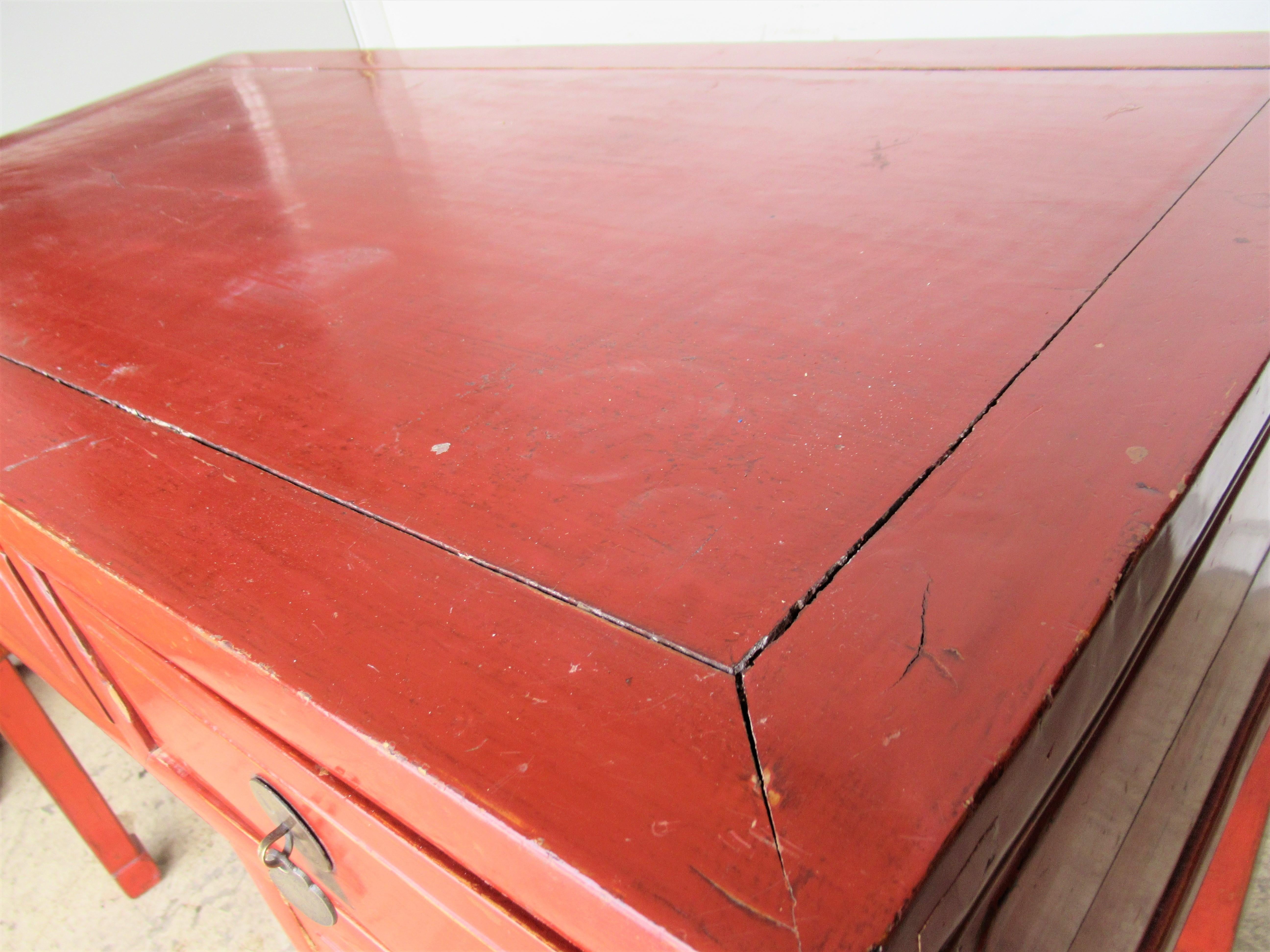 Antique Chinese Lacquered Console Table For Sale 6