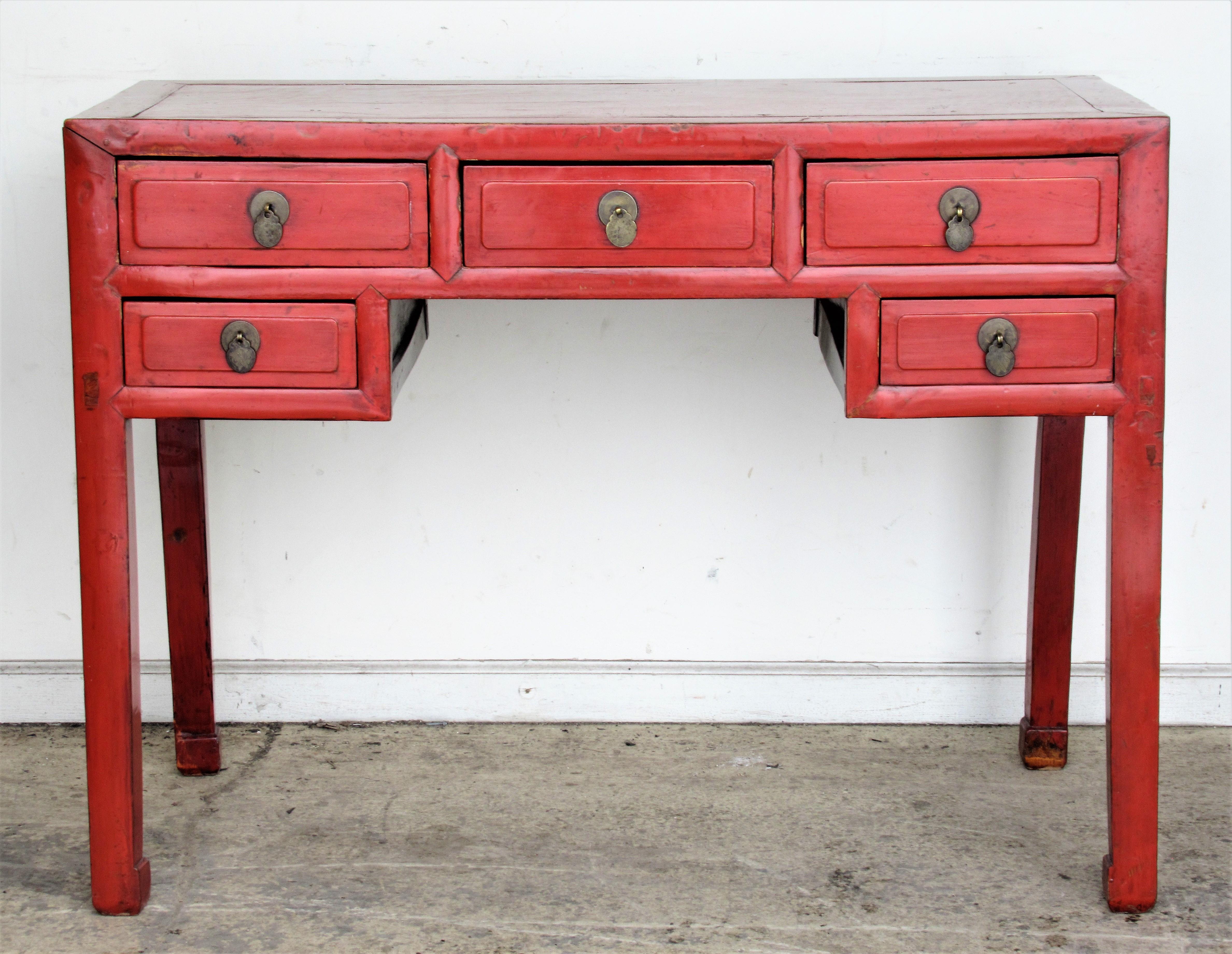 Mesa consola antigua china lacada 6