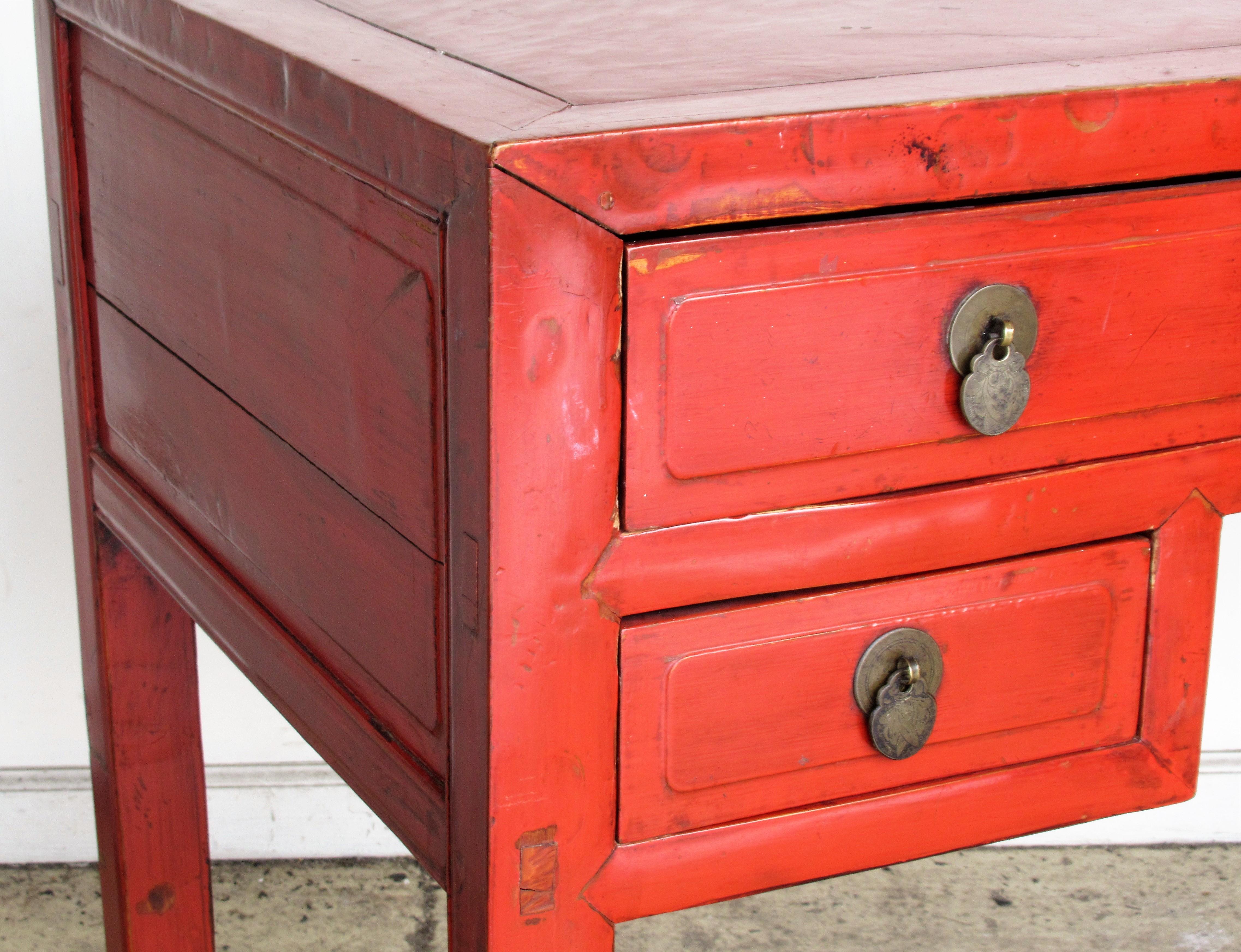 Antique Chinese Lacquered Console Table For Sale 9