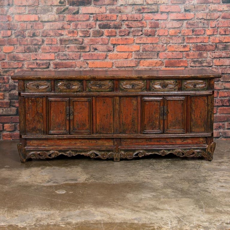 Antique Chinese Lacquered Sideboard or Buffet at 1stdibs