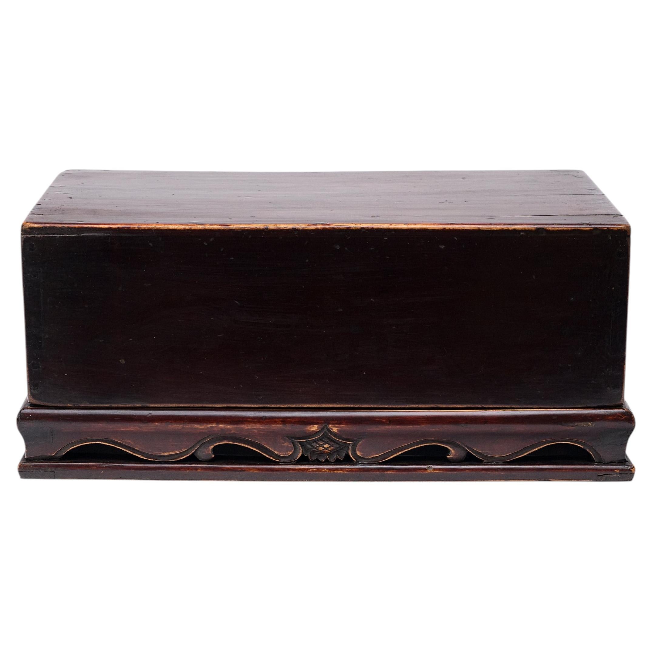 Antique Chinese Lacquered Stacking Box, Early 20th Century