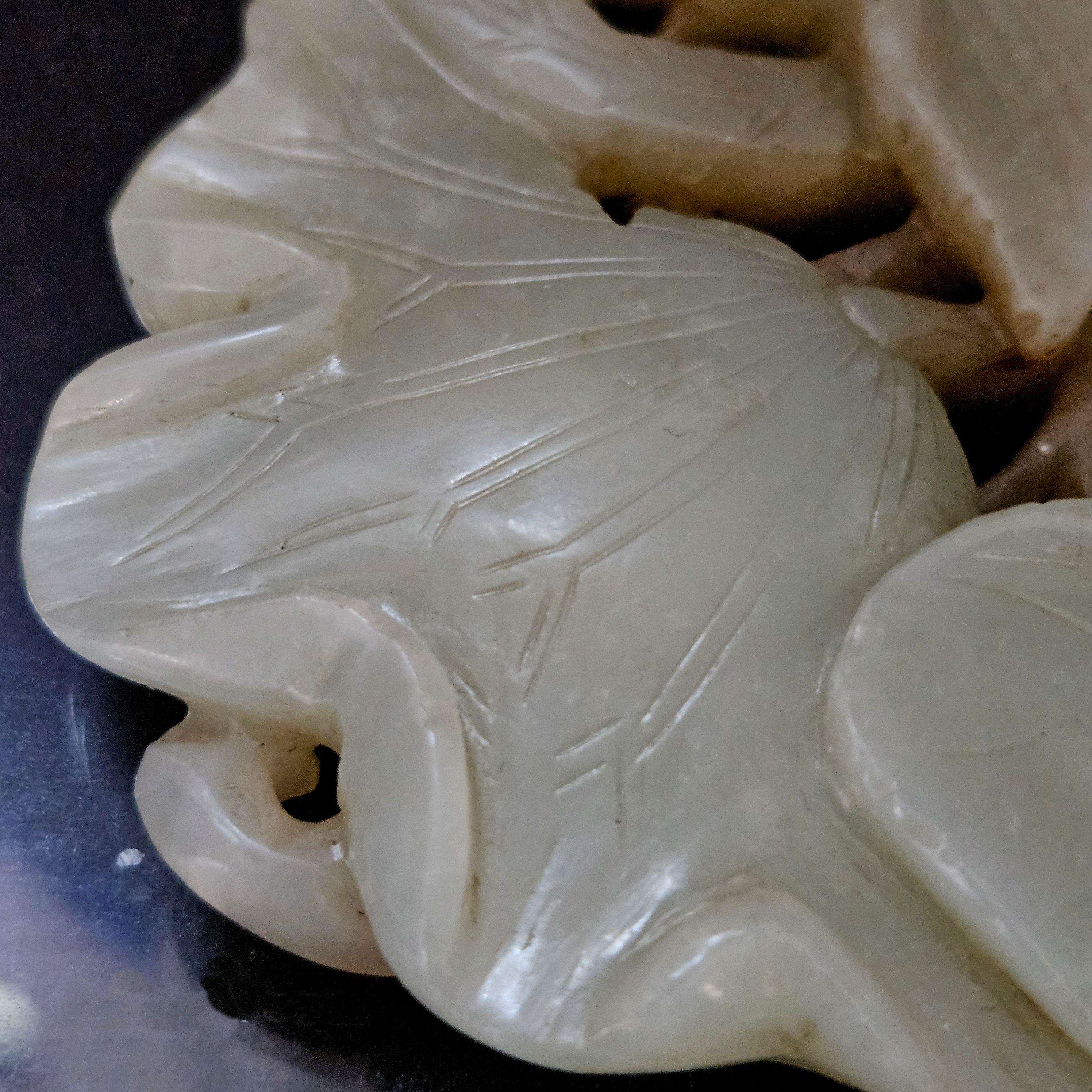 Antique Chinese Large Carved Jade Pendant  19th Century For Sale 2
