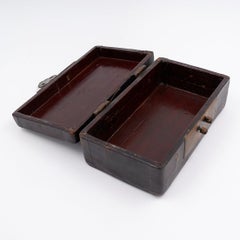 Antique Chinese leather box - circa mid-19th century