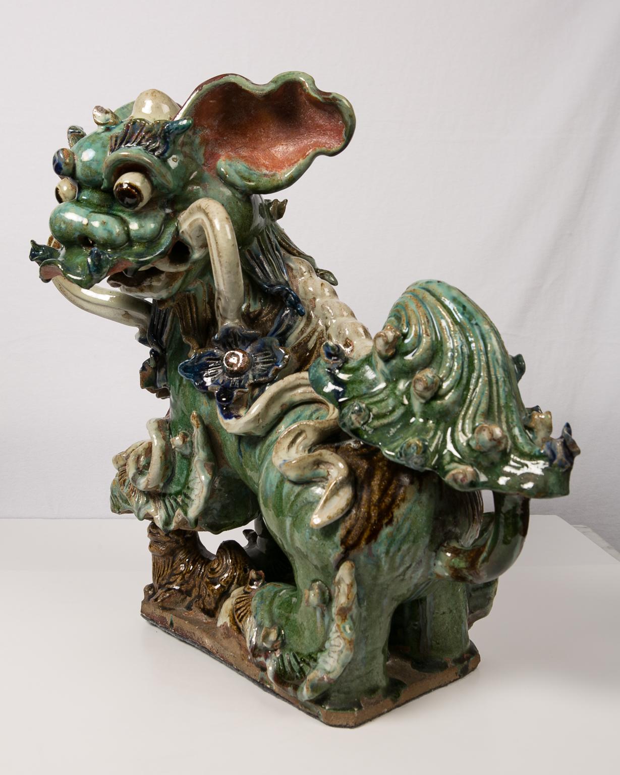 20th Century Antique Chinese Lion Dogs a Massive, Pair