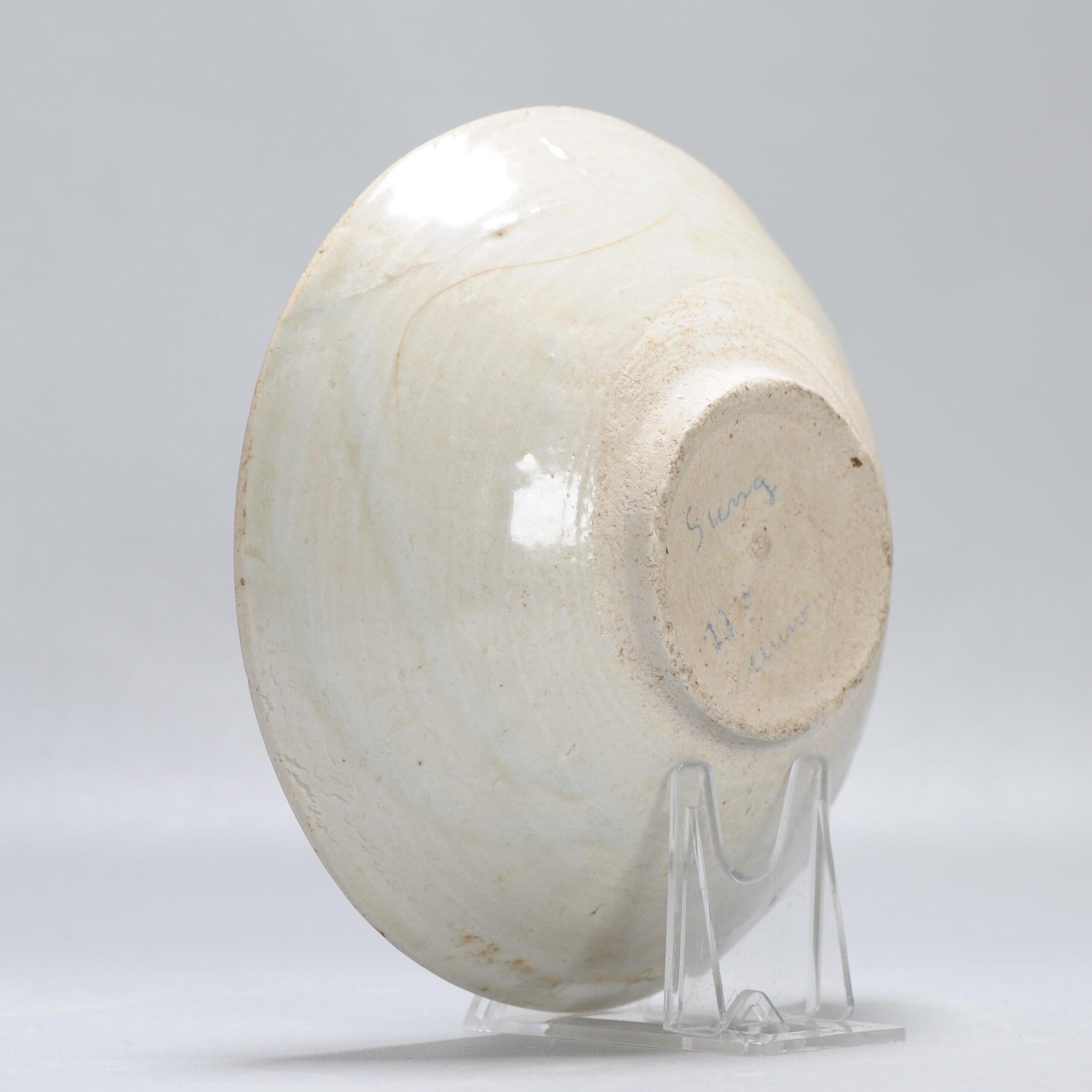 Porcelaine Bol monochrome blanc de la période Lovely Song de Chine