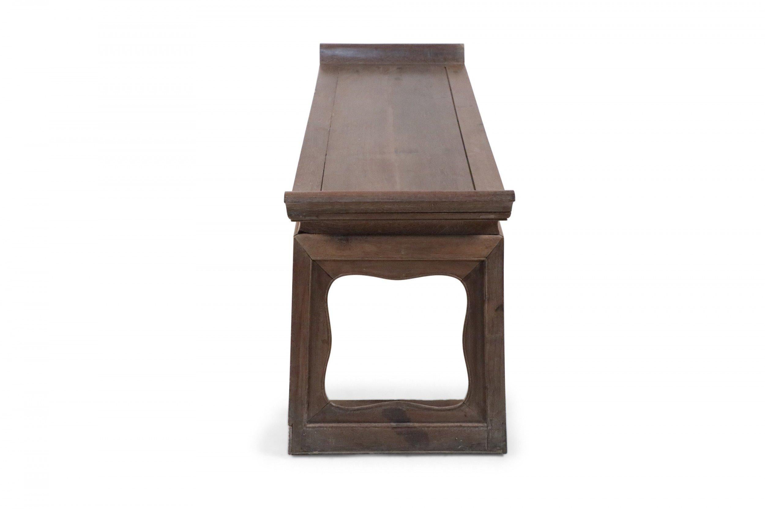 Carved Antique Chinese Low Rosewood Table For Sale