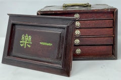 Antique Chinese Mahjong Games Box Set with Complete Interior, Circa 1900-1910.