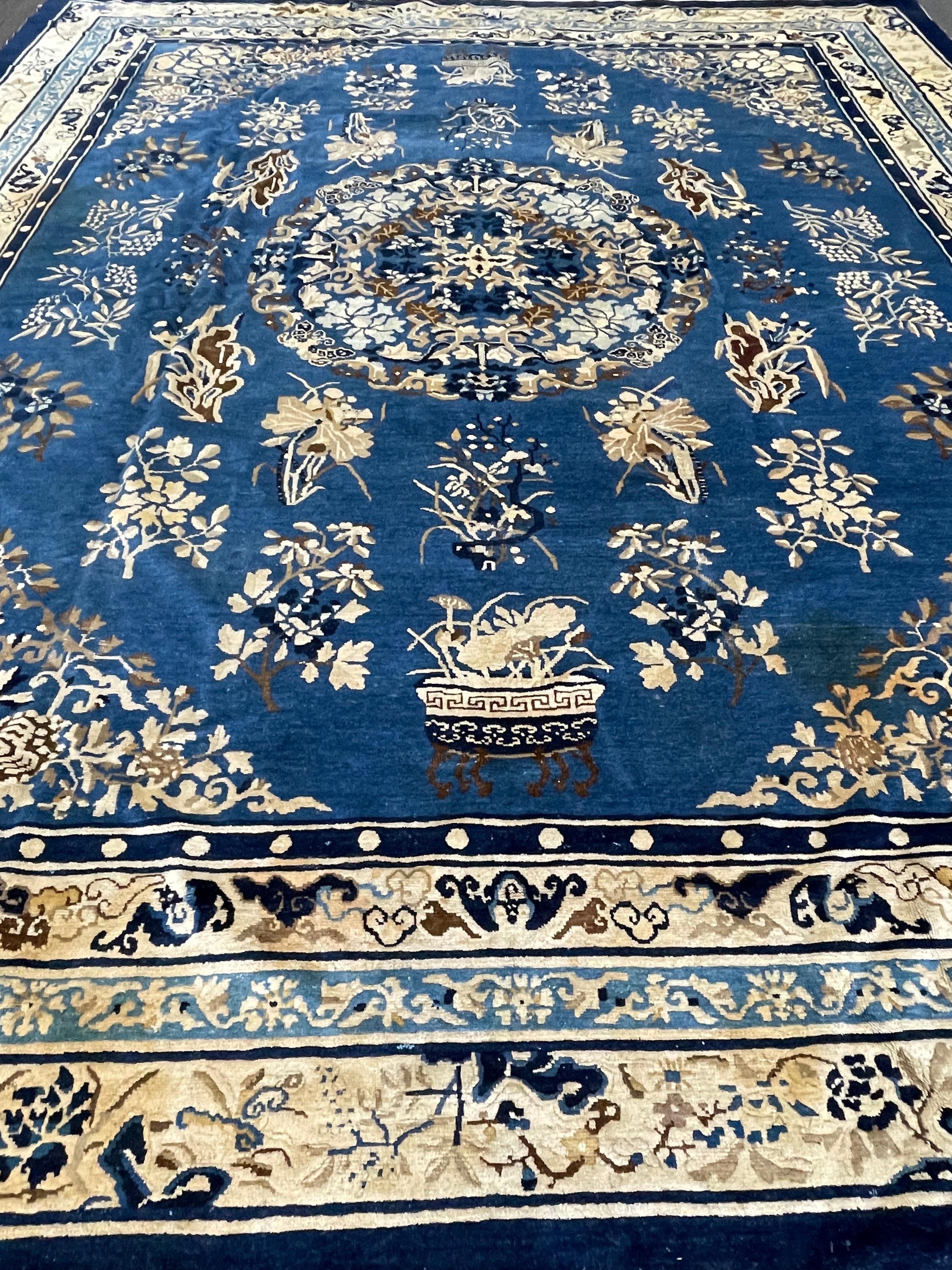 Art Deco Antique Chinese Mainland Rug circa 1890 For Sale