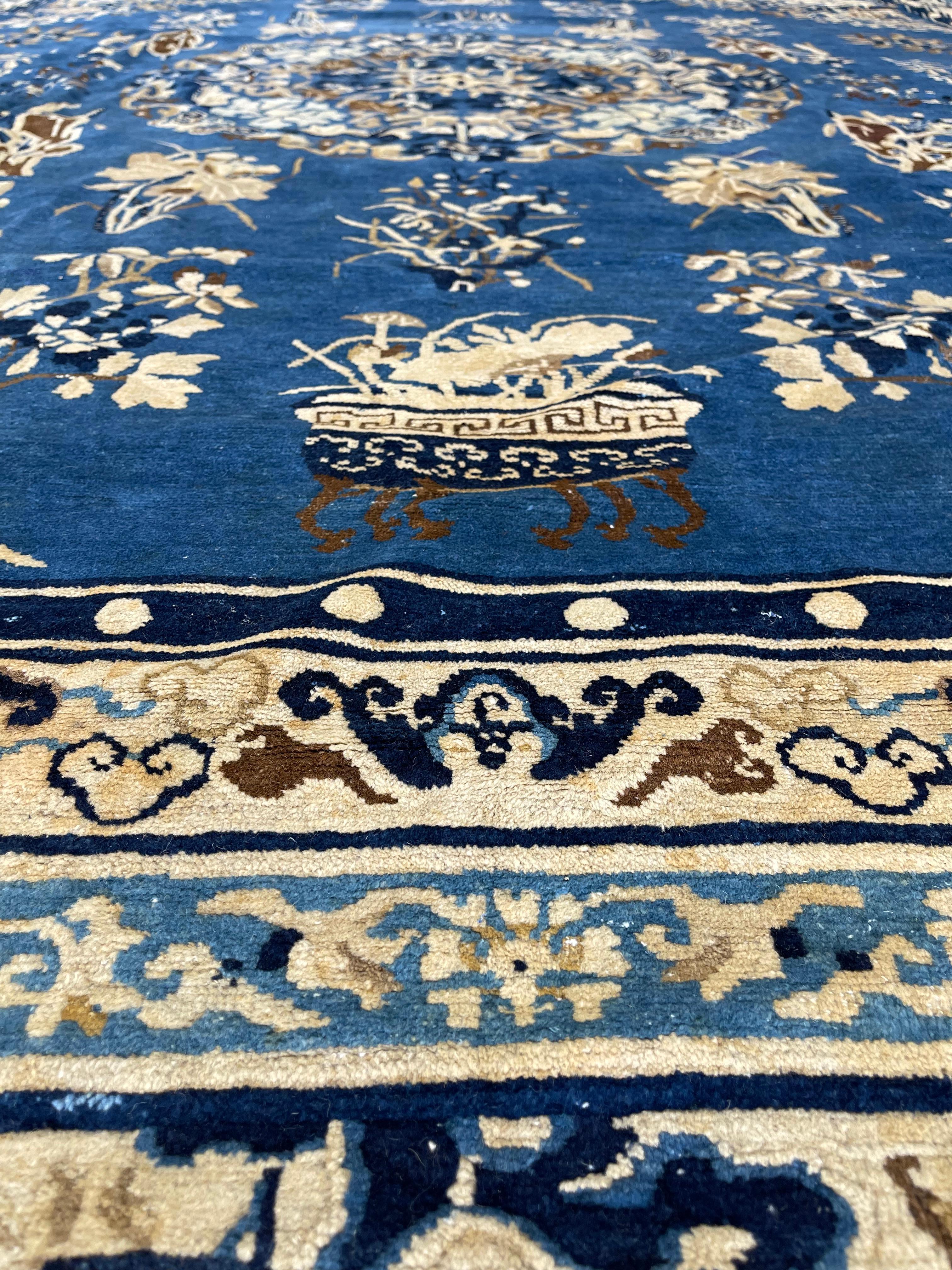 Antique Chinese Mainland Rug circa 1890 For Sale 1