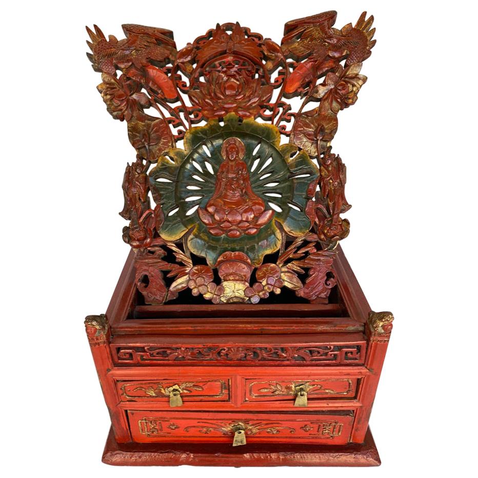 Antique Chinese Make-Up Box For Sale