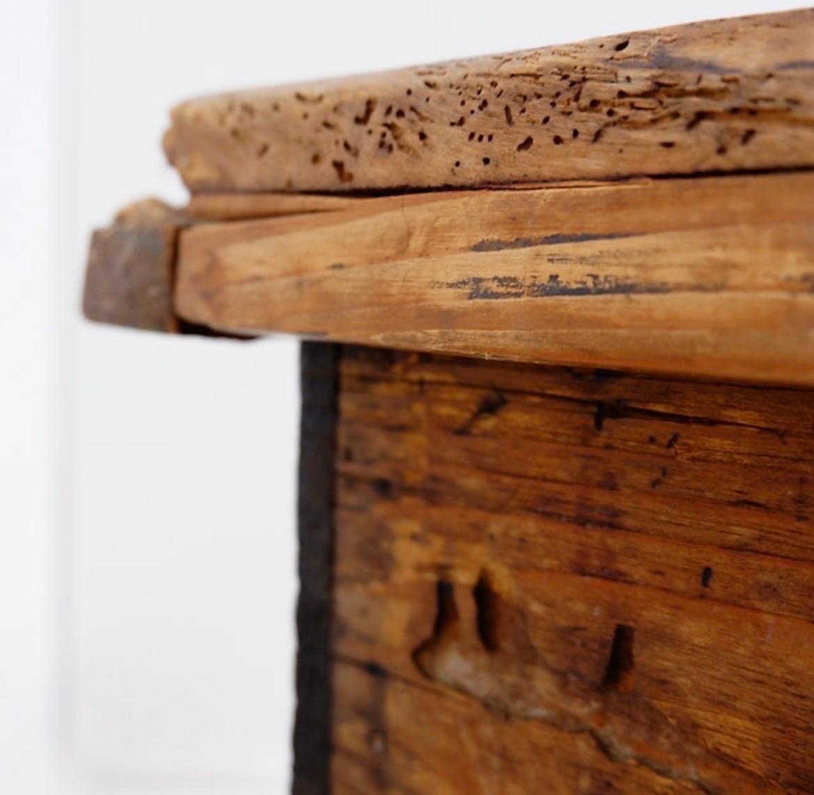 Wood Antique Chinese Merchants Travel Chest For Sale