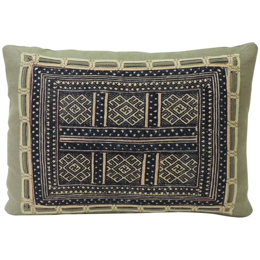 Antique Chinese Miao Wedding Blanket Textile Decorative Petite Decorative Pillow