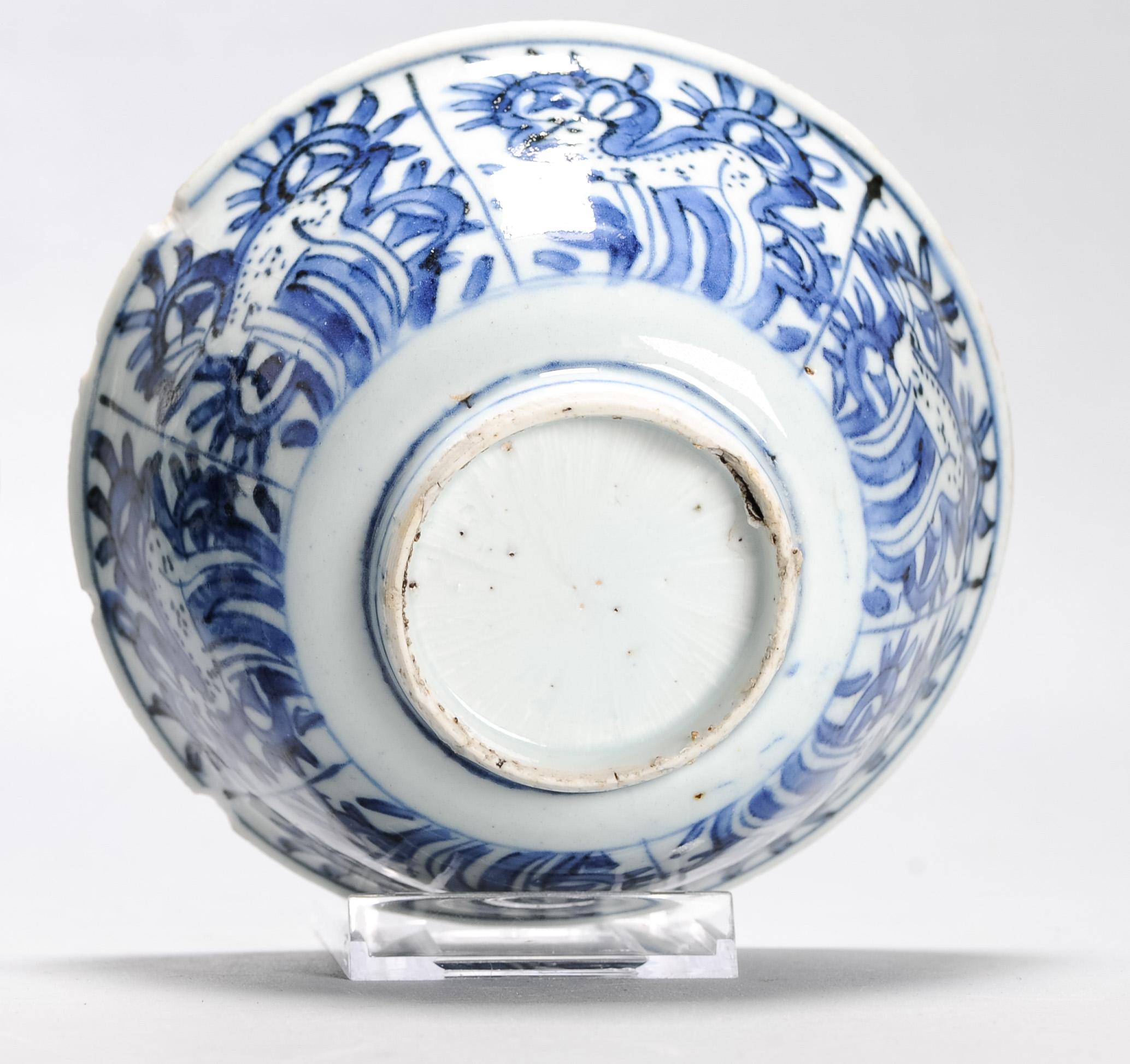 Antike chinesische Kraakschale aus der Ming-Periode Hirsch Wanli oder Tianqi-Periode im Angebot 6