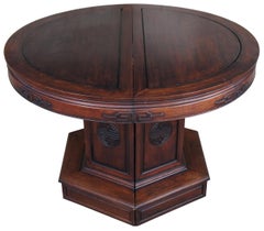 Antique Chinese Ming Rosewood Chinoiserie Extendable Dining Table with Storage