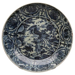 Antique Chinese Ming Zhangzhou Phoenix Bird Dish 16th Century