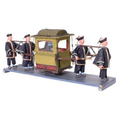Antique Chinese Model of a Sovereign Carried in Sedan or Litter