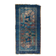 Antiker chinesischer Mognolian-Teppich - Mognolian-Teppich des 19. Jahrhunderts, handgewebter Teppich