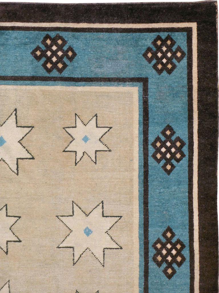 Art Deco Antique Chinese-Mongolian Deco Carpet For Sale