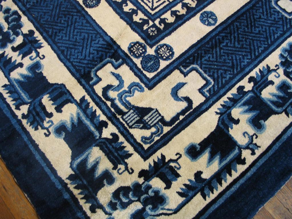 Noué à la main Tapis chinois ancien:: mongol en vente