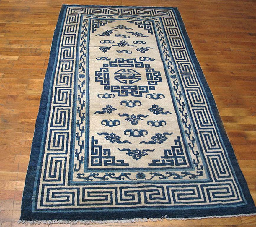 Antiker chinesischer, mongolischer Teppich. Größe: 4'0