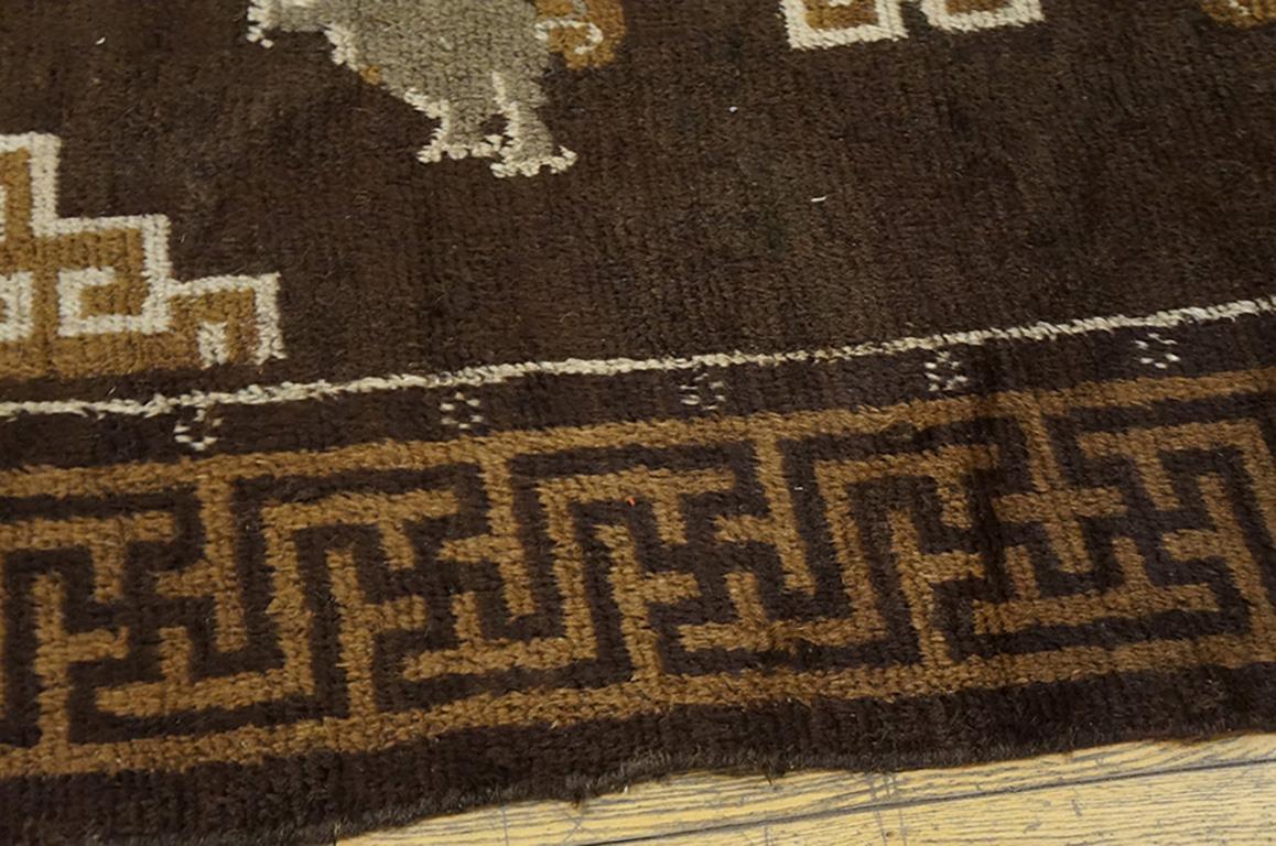 Antique Chinese - Mongolian Rug In Good Condition For Sale In New York, NY
