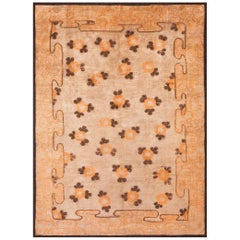 Tapis chinois ancien mongol ( 7' x 9'6" - 213 x 289 cm)
