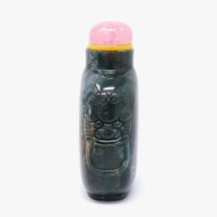Antique Chinese Moss Agate Snuff Bottle