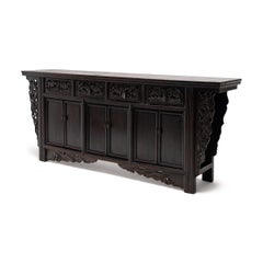 Antique Chinese Mythical Qilin & Buffalo Coffer, 19th Century