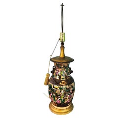 Antike chinesische Nanking Vase Lampe Qing Dynasty 19. Jahrhundert
