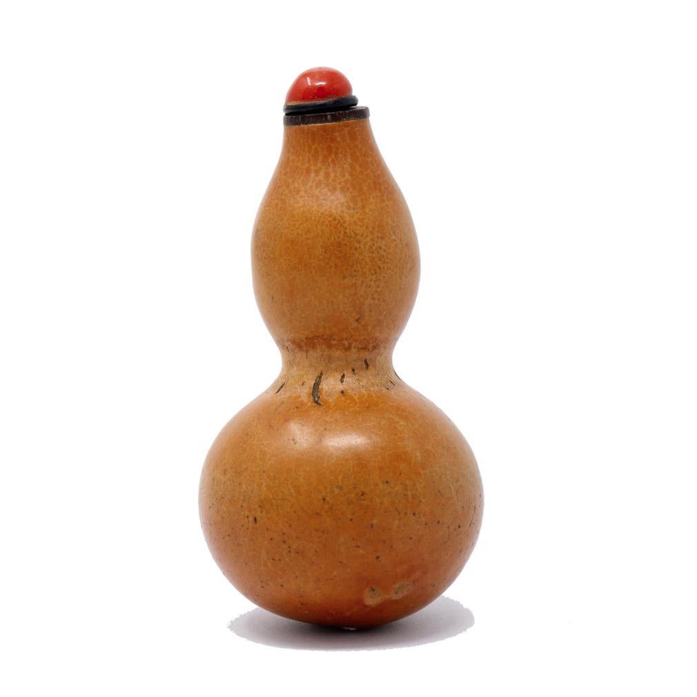 Qing Antique Chinese Natural Double Gourd Snuff Bottle For Sale