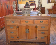 Antique Chinese Natural Sideboard / Chest