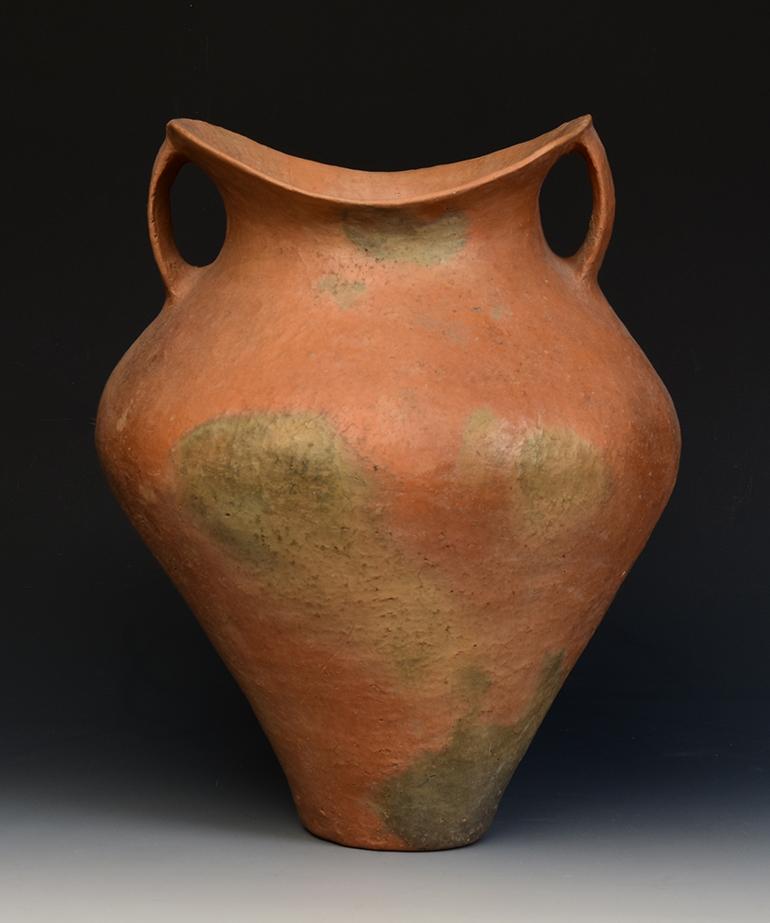 Antique Chinese Neolithic Siwa Culture Large Pottery Amphora Jar For Sale 3