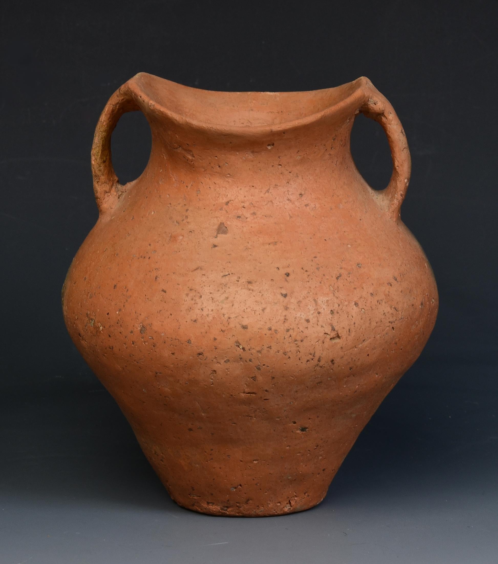 Antique Chinese Neolithic Siwa Culture Pottery Amphora Jar For Sale 5