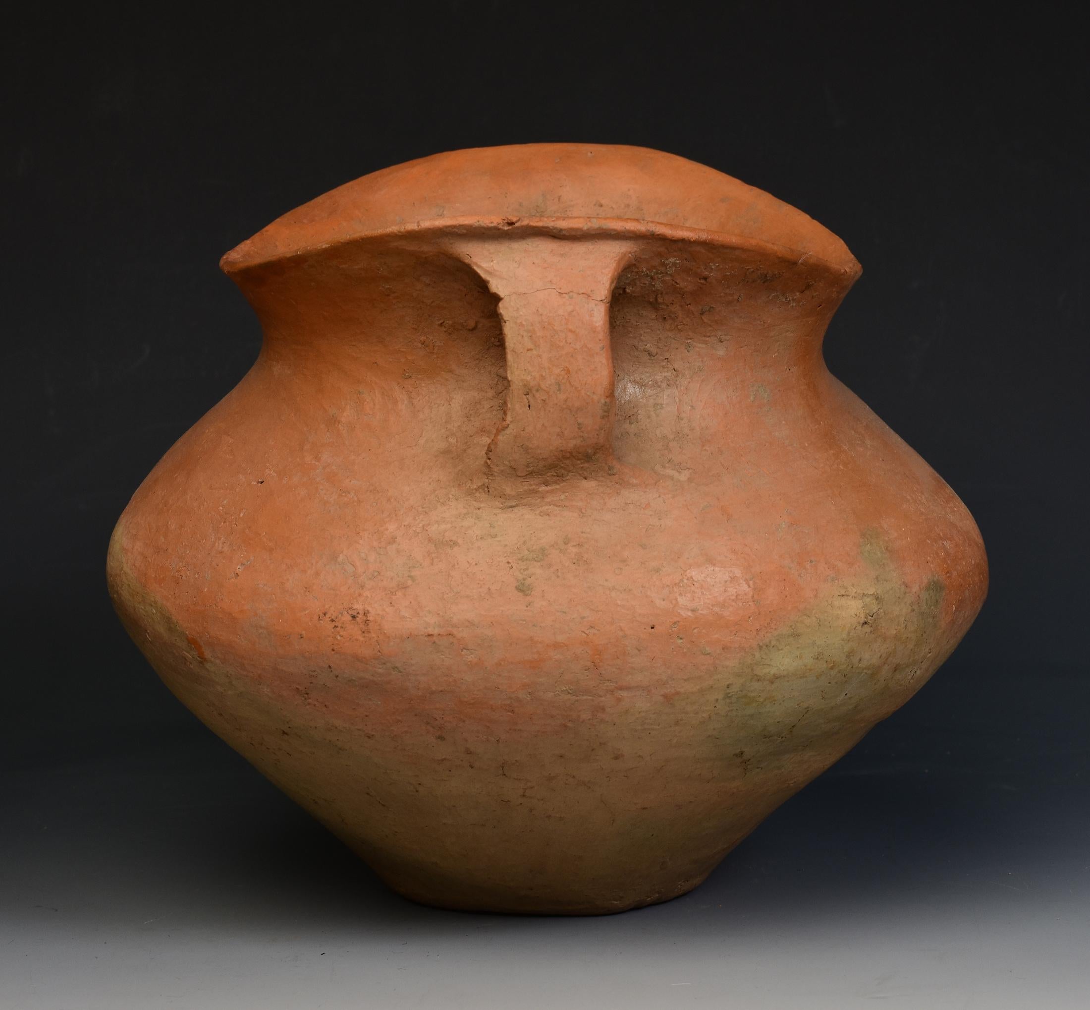Antique Chinese Neolithic Siwa Culture Pottery Amphora Jar For Sale 6