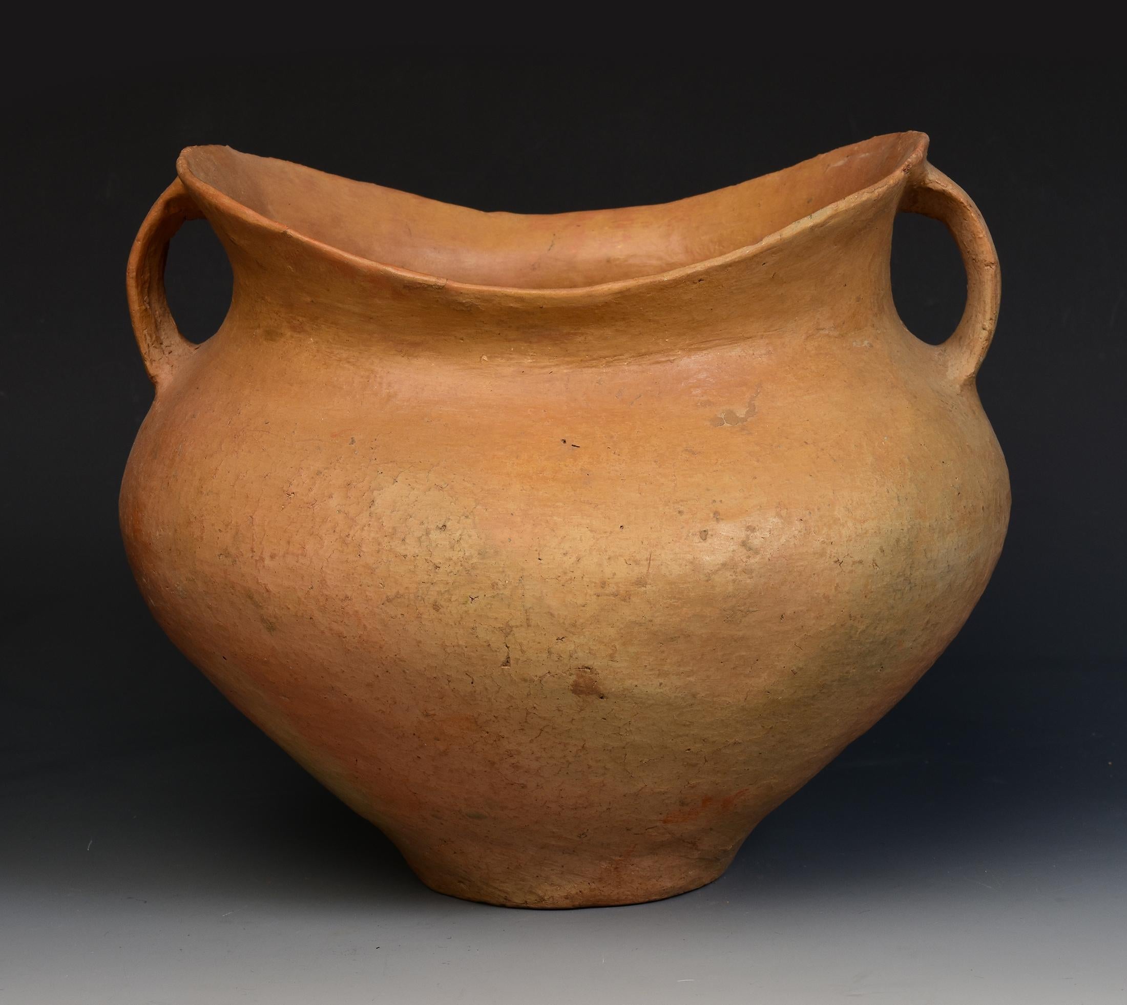 Antique Chinese Neolithic Siwa Culture Pottery Amphora Jar For Sale 1