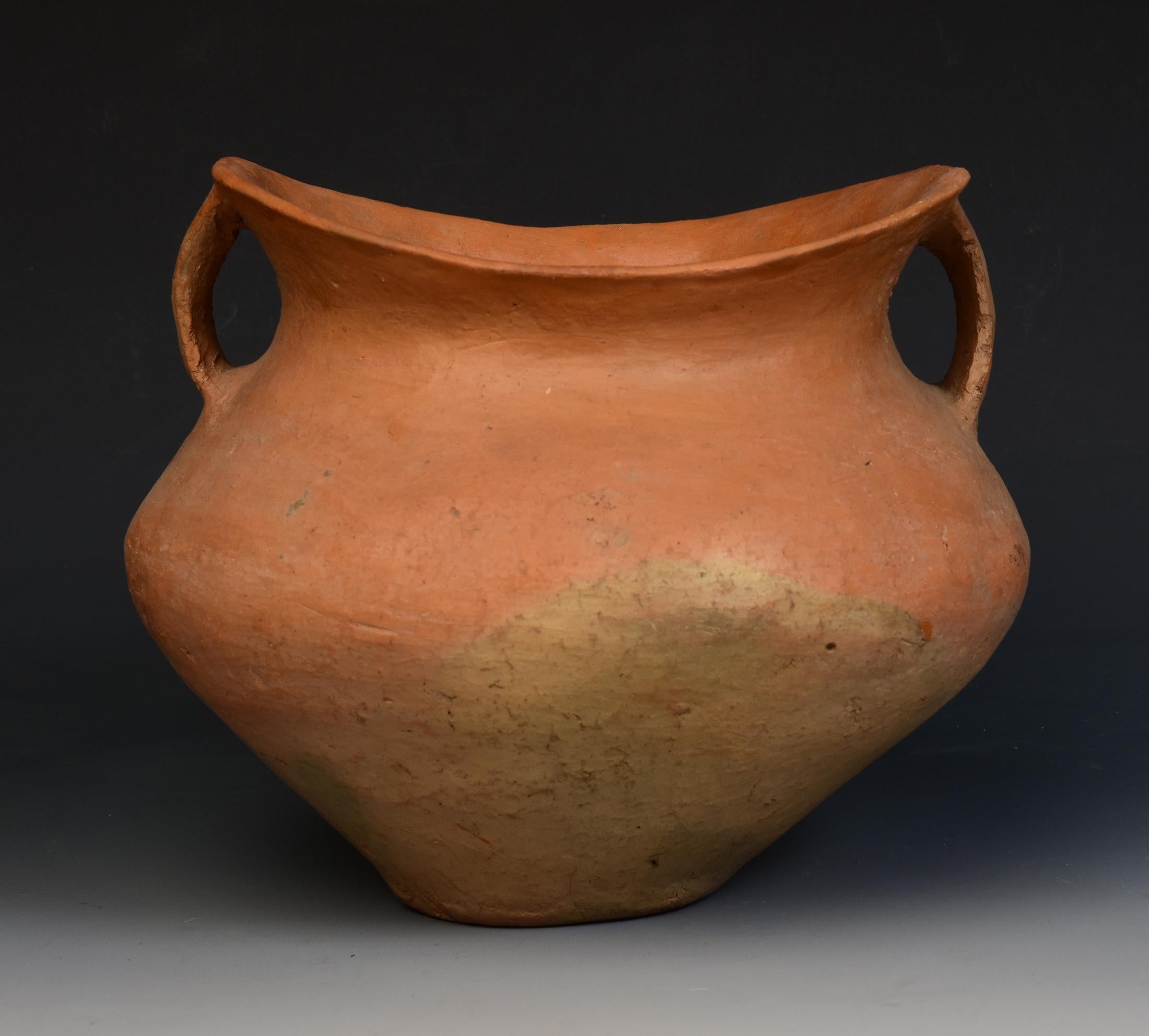 Antique Chinese Neolithic Siwa Culture Pottery Amphora Jar For Sale 4