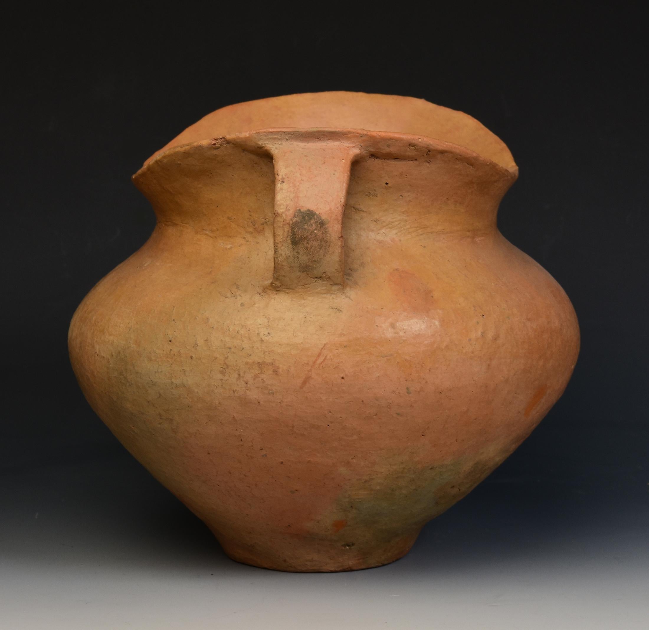 Antique Chinese Neolithic Siwa Culture Pottery Amphora Jar For Sale 3