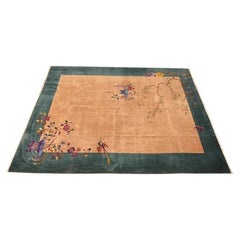 Antique Chinese Nichols Art Deco Hand-Knotted Room Size Wool Rug, Circa 1920s