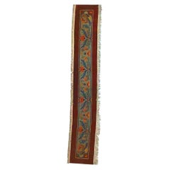 Antique Chinese Nichols Runner Rug with Stylized Floral Design C1930