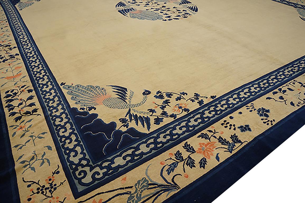 Late 19th Century Chinese Peking Carpet ( 15'3'' x 17'4'' - 465 x 528 ) In Good Condition For Sale In New York, NY