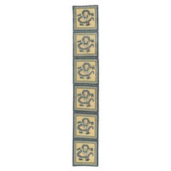 Chinesischer Ningxia-Teppich aus dem späten 19. Jahrhundert im traditionellen Stil der Qing Dynasty