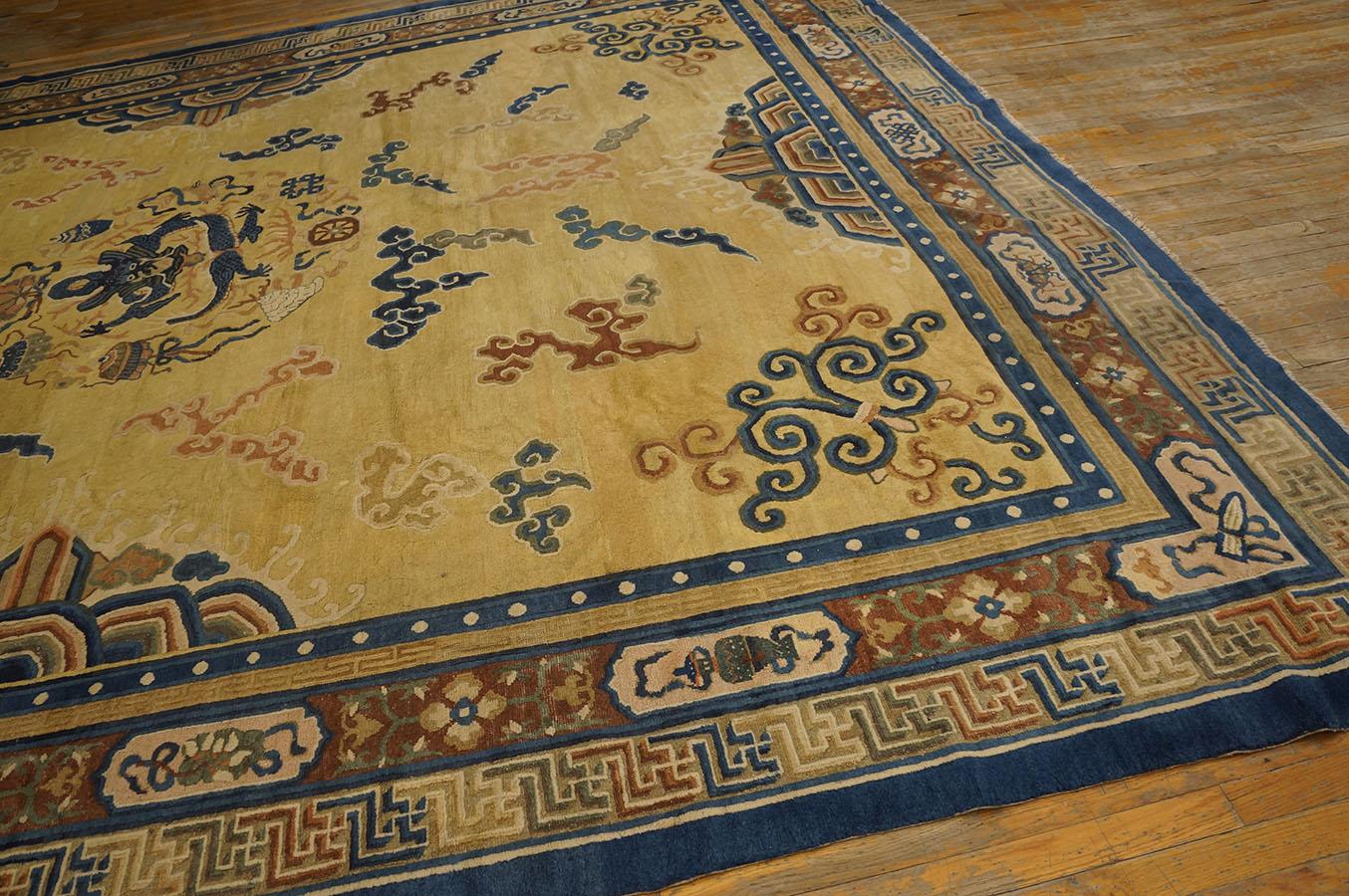 Chinesischer Peking-Teppich des 19. Jahrhunderts ( 11'10 Zoll x 14'4 Zoll - 360 x 437 cm) im Angebot 4