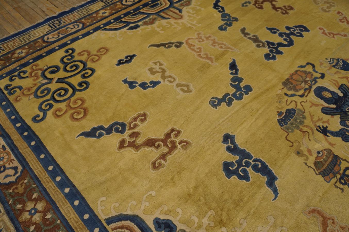 Chinesischer Peking-Teppich des 19. Jahrhunderts ( 11'10 Zoll x 14'4 Zoll - 360 x 437 cm) im Angebot 6