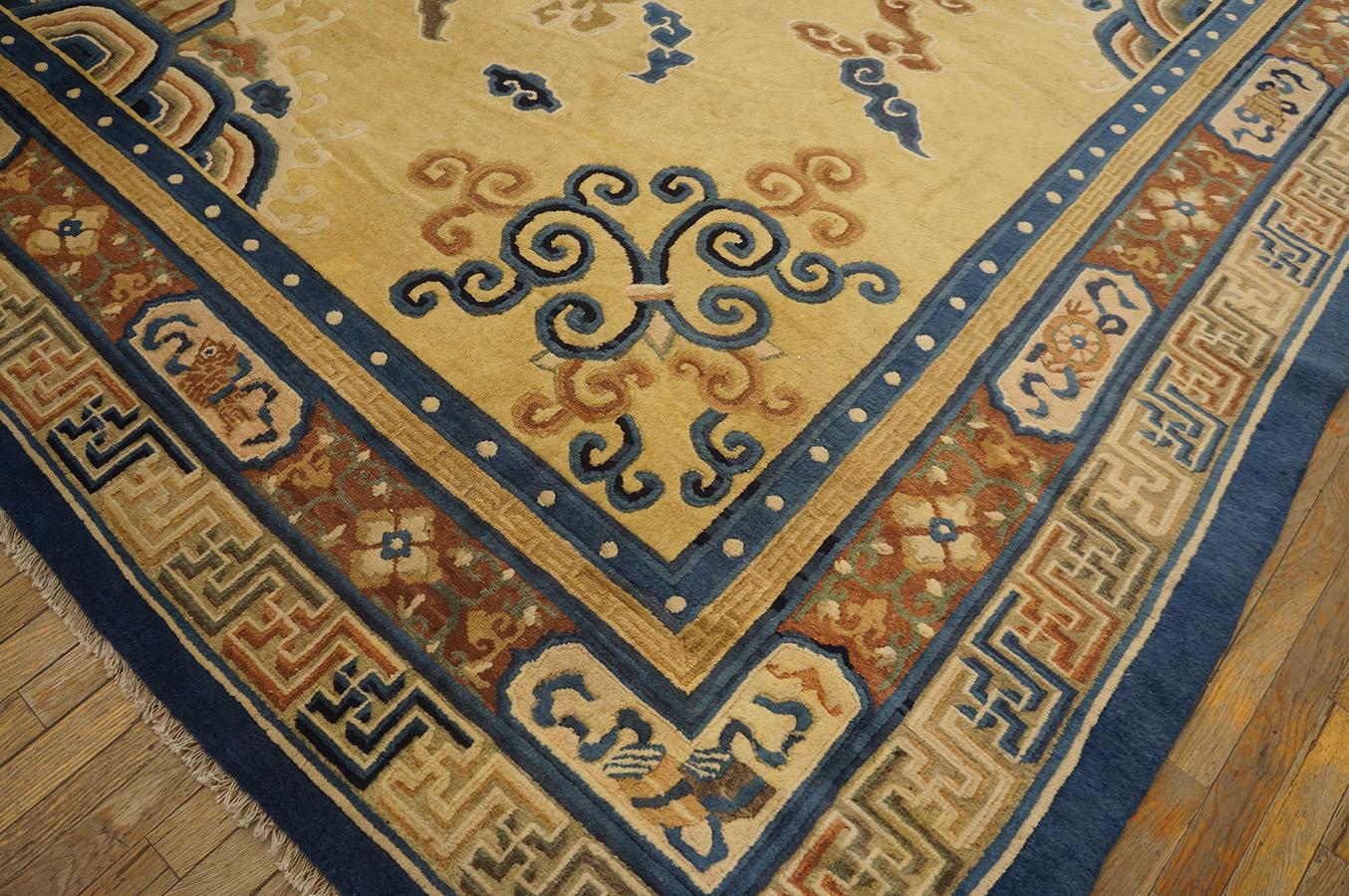 Qing 19th Century Chinese Peking Carpet ( 11'10